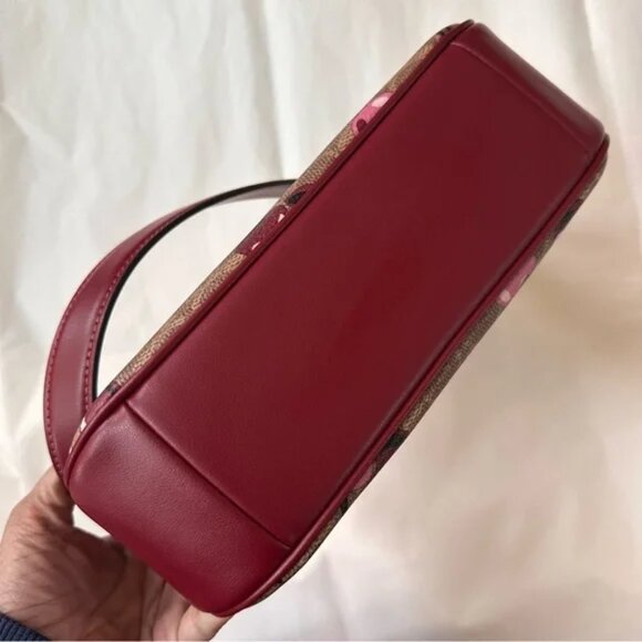 COACH Teri Shoulder Bag In Signature Canvas With Cherry Print - Picture 7 of 7
